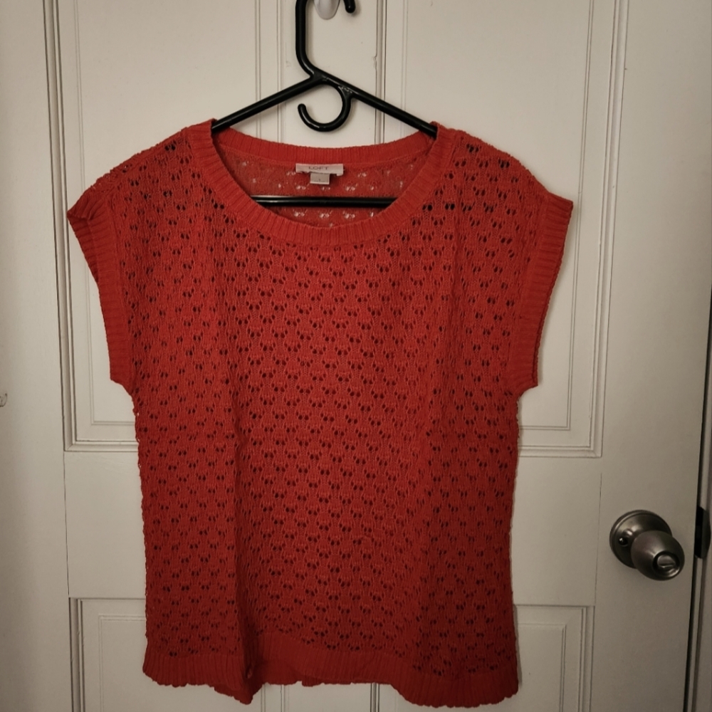 LOFT KNIT SHORT SLEEVE TOP Small